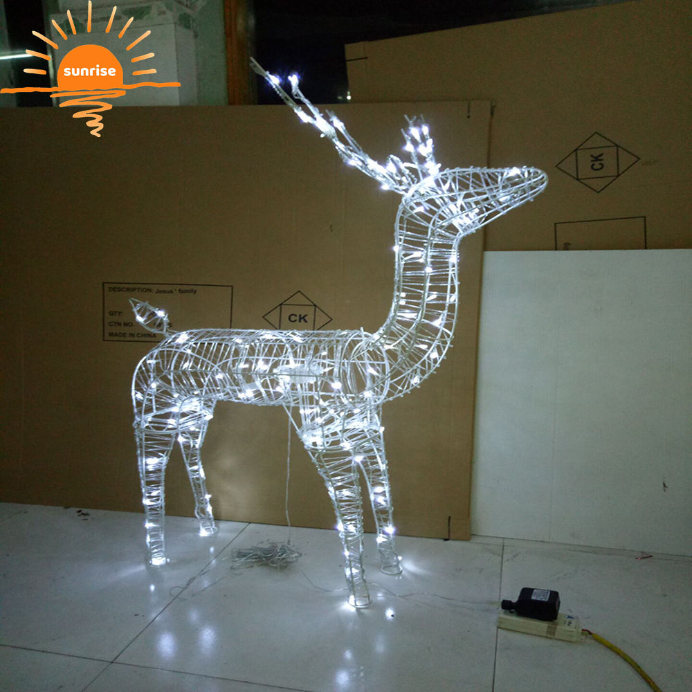IP65 Outdoor Decoration 2D Customized Programmable WS2811 Mini Motif Light Christmas RGB Deer Light