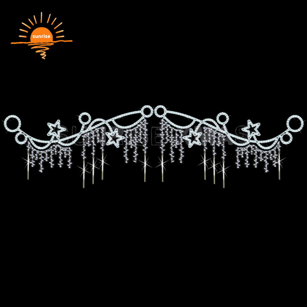 Christmas Cross Street Motif Light New Year Urban Lights Across Street Decoration Outdoor Hot Waterproof Led Motif Light