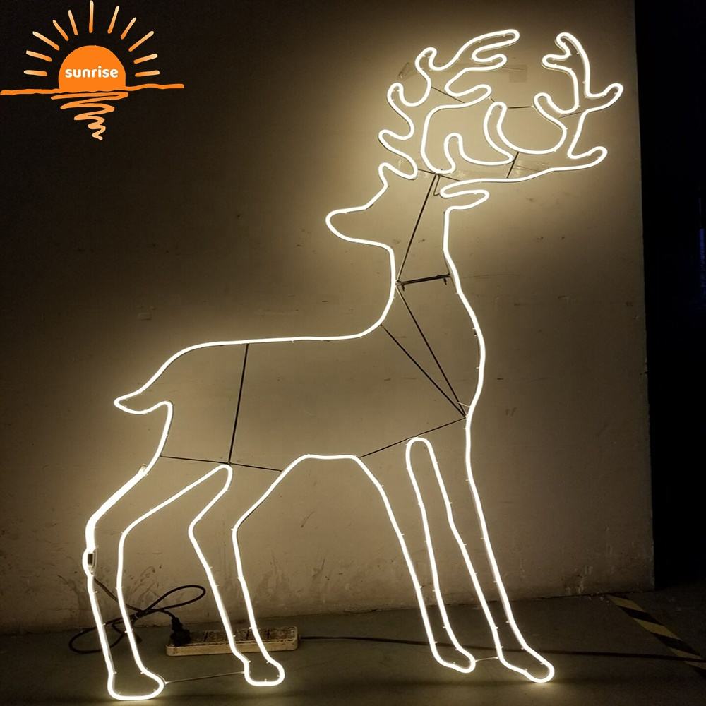 Wholesale of the New Materials Rope Light Running Elk Neon Light for Indoor Outdoor Waterproofing