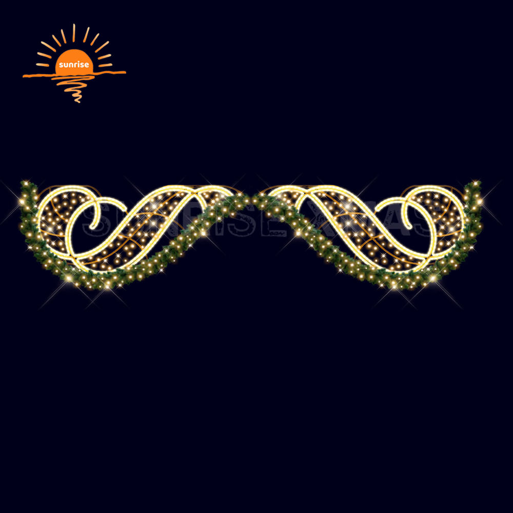 Led Across Street Decoration Christmas Outdoor Waterproof Led Motif Light Christmas Cross Street Motif Light for Festive Display