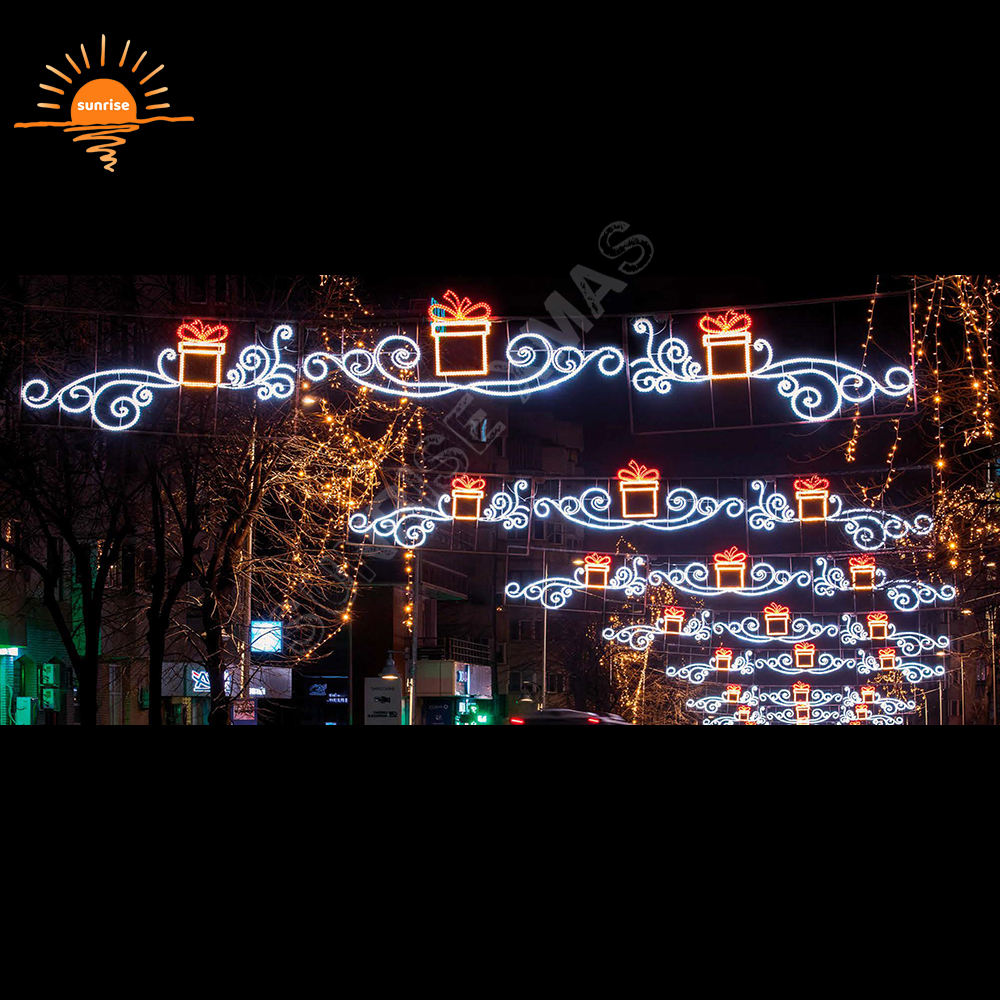 Christmas Hats Newest High Quality Holiday 3d Christmas Decorative Outdoor Street Penguin Cross Street Motif Lights