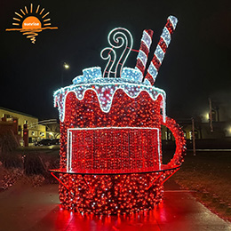 New year's decor Giant Hot Cocoa Mug Concession Stand outdoor led Coffee Cup motif light Holiday commercial Christmas Decoration New year's decor Giant Hot Cocoa Mug Concession Stand outdoor led Coffee Cup motif light Holiday commercial Christmas Decoration