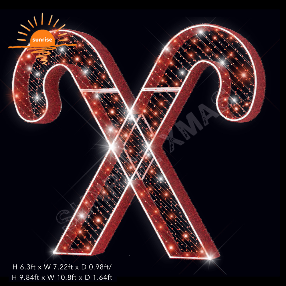 Outdoor Christmas Sweets Candy Large Decorative Walk Through White LED Lighted Gift Box Decoration Arch for Festive Displays