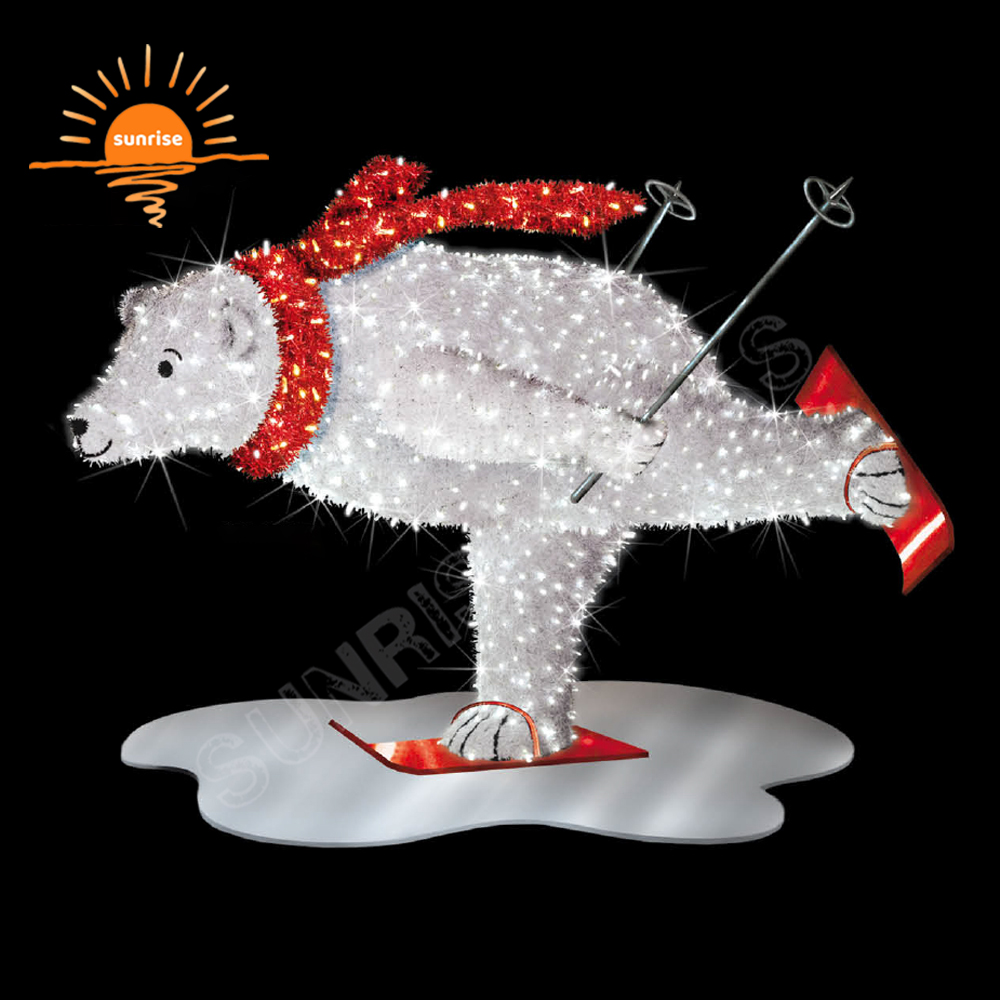 Wholesale LED Christmas Decoration Luxury Outdoor 3d Waterproof Polar Bear Lighting for Park or Home Panda or Holiday Decoration