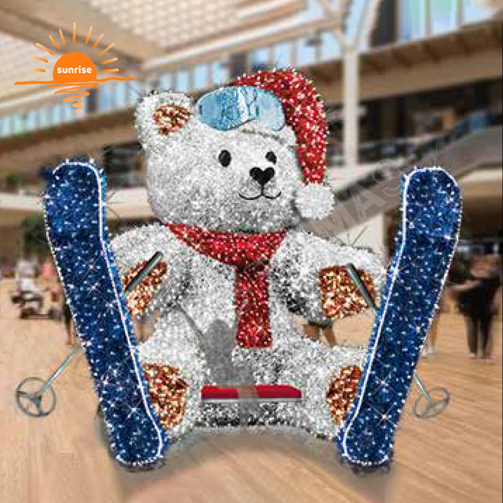 Commercial Huge Outdoor LED  Lighted Christmas Santa Claus Large Outdoor Christmas Decorations Outdoor Lighted Christmas Bear