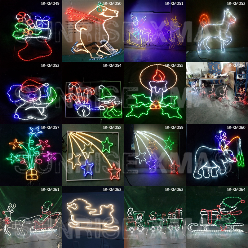 2D LED Christmas Santa Light Outdoor Waterproof Luminescence String Lights Motif Light