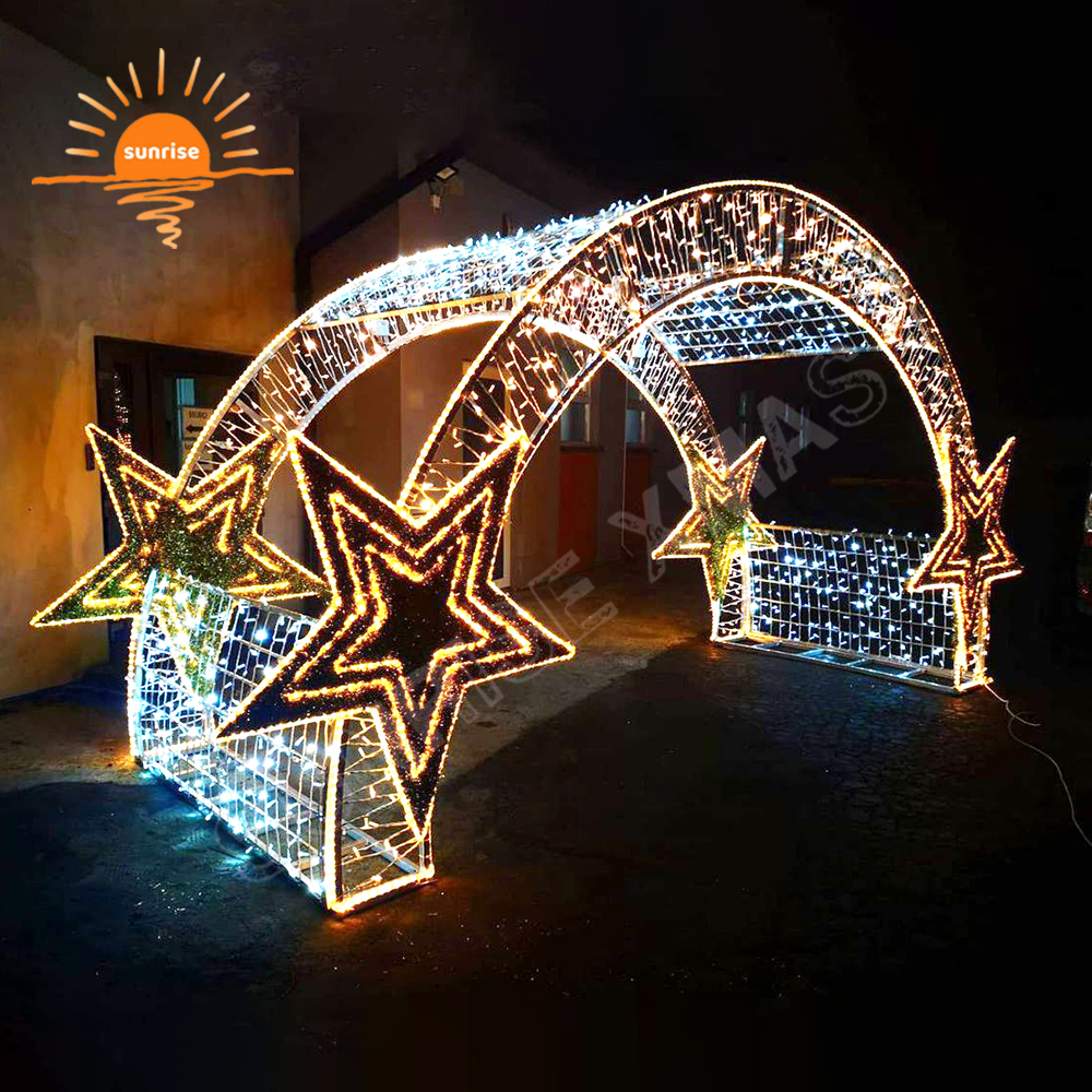 High-quality waterproof Animals theme park large Christmas Polar bear light show 3d giant outdoor arch pattern decorative light