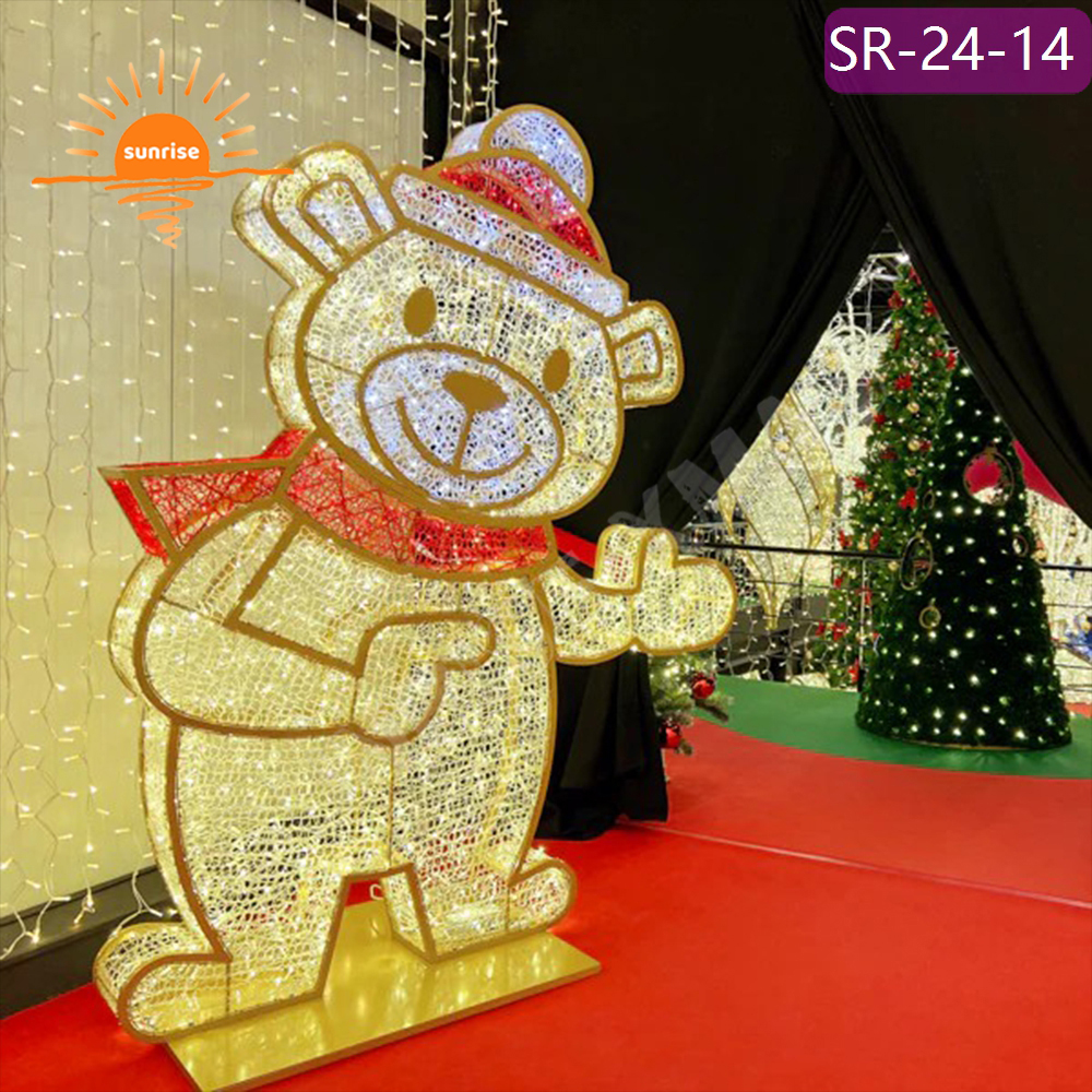 Customizable Giant Led Polar Bear motif light for Festive Displays Christmas street Best Holiday Light show in stock