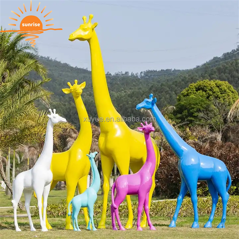 Fiberglass Resin Life Size Animal Rhino Sculpture Garden Ornaments Outdoor Mall Fiberglass Decoration