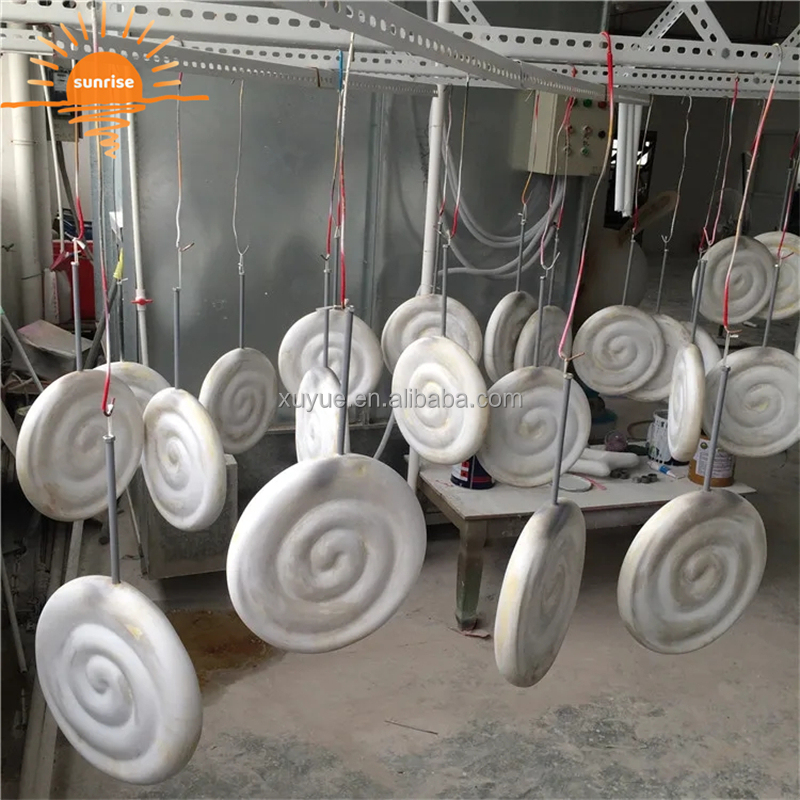 Christmas Outdoor Candy Cane Props Fiberglass Resin Lollipop Donuts Doughnut Sculpture for Store Shop Decoration