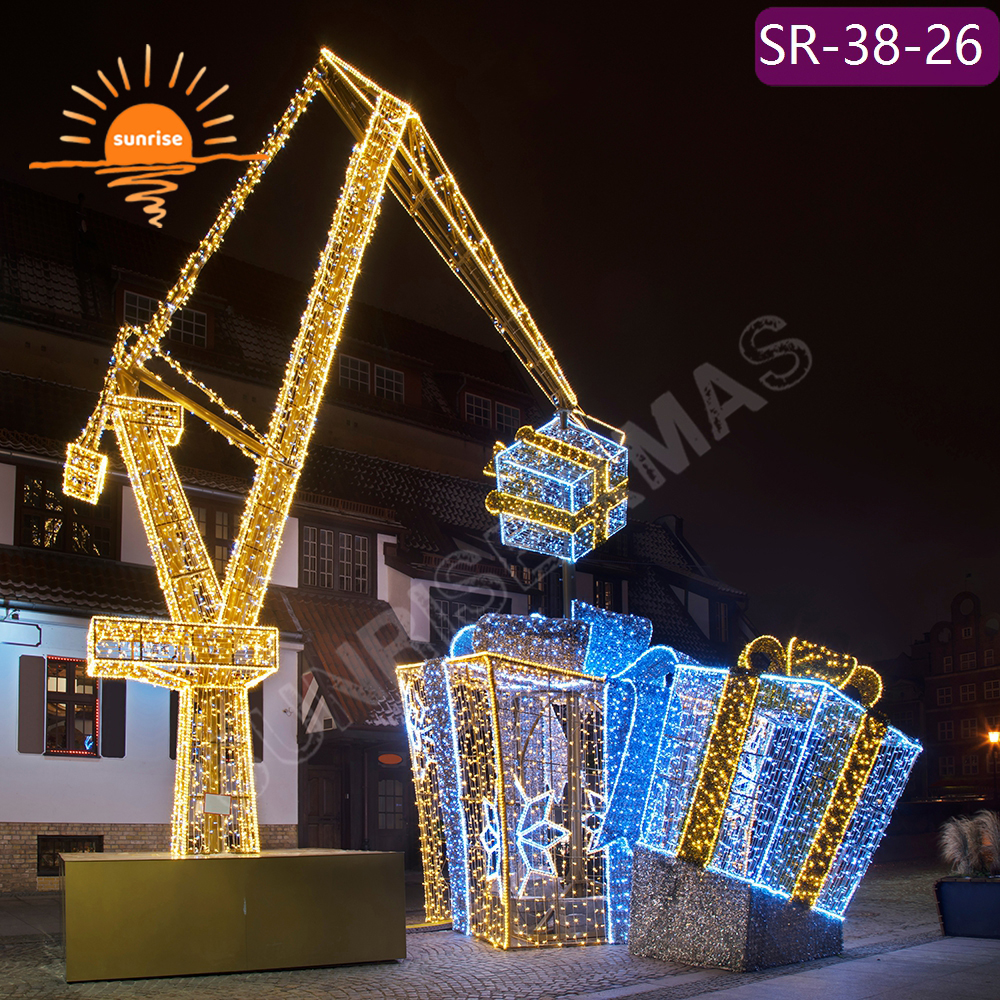 LED Crane motif Light for park light High-Intensity Weatherproof Holiday decoration Customizable season in Winterland Light Show