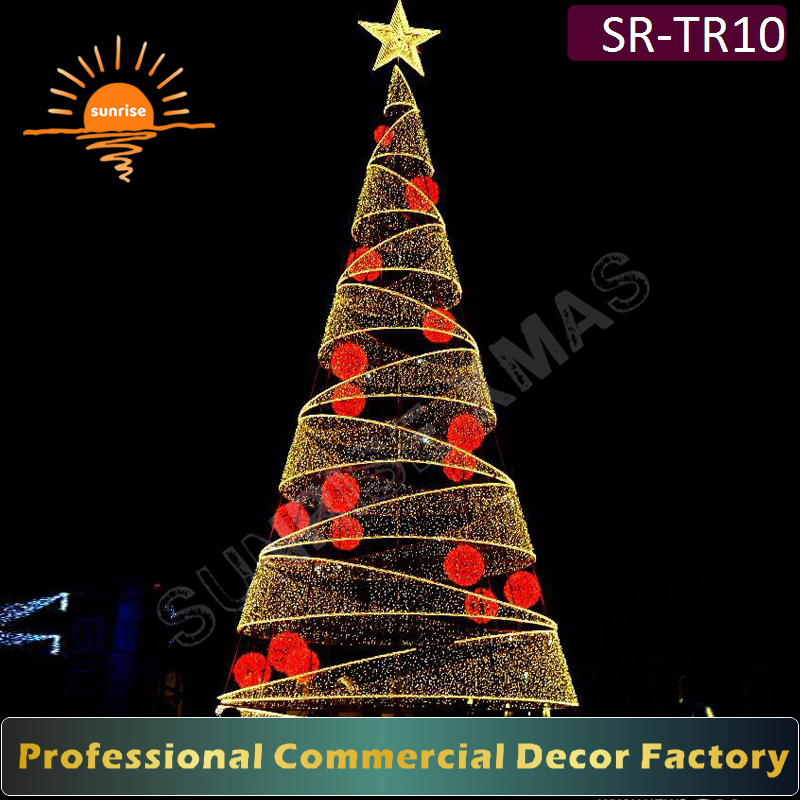 New year's decor outdoor waterproof LED motif decoration for light show Christmas IP65 RGB pixel lights artificial trees