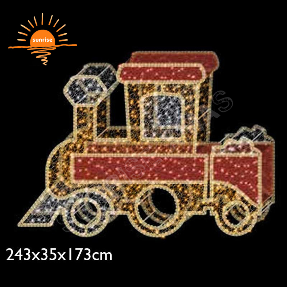 New Fashion Outdoor Park Nutcraker /soldier Led Decorative Christmas Illuminated Large 3D Train Motif Light for Festive Displays