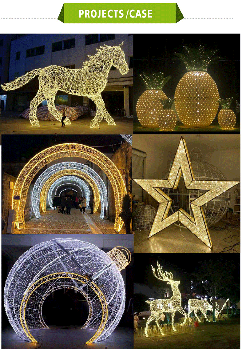 3m 5m Outdoor LED  Lighted Walk Through Large Gift Box Presents Large Christmas Props Decoration for Selfie Photoshoot