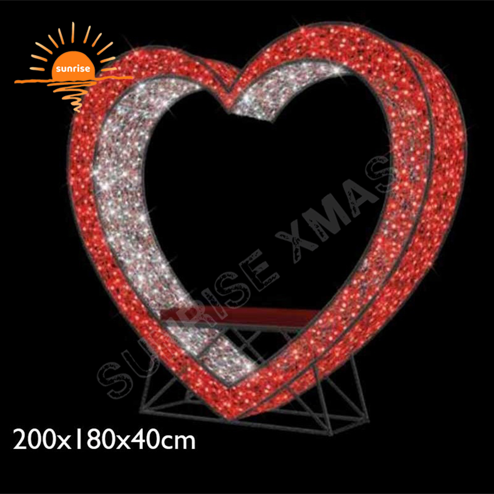 Christmas Lights Outdoor Waterproof Love Led Light Xmas Tree Decoration Supplies Santa Claus and Led Bell Chair Decoration
