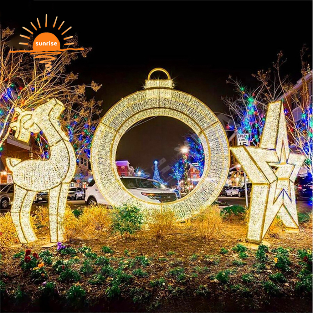 Giant Led star motf lights Christmas lighting for outdoor commercial and 3D xmas star mall decoration in stock