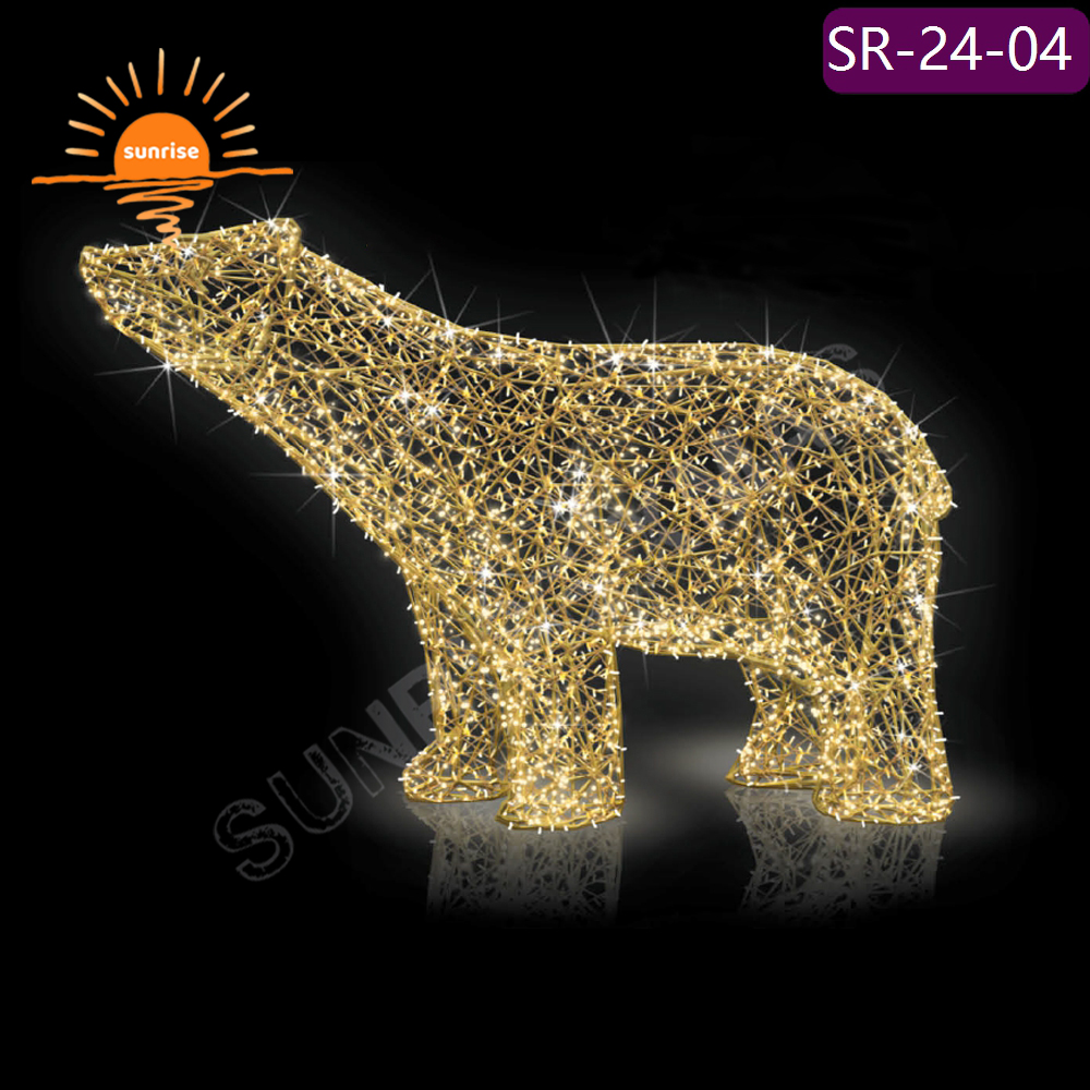Best LED Animal Motifs Lights show Big Large 3D Bear Custom High Brightness for Garden Holiday Street Park Decoration