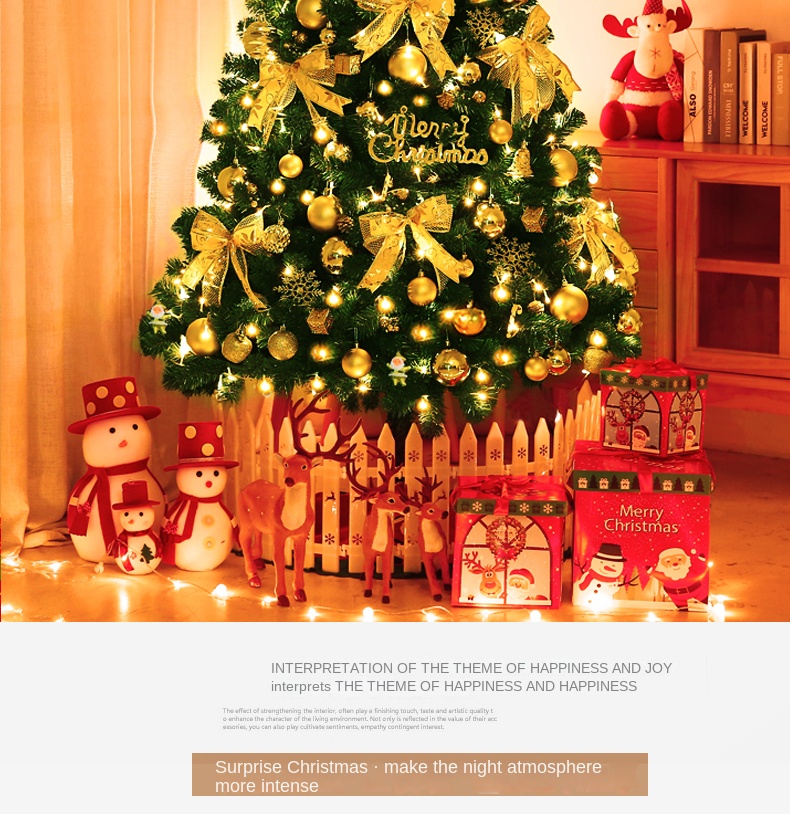 2022 Hot Artificial Small Christmas Tree with LED Light Decoration