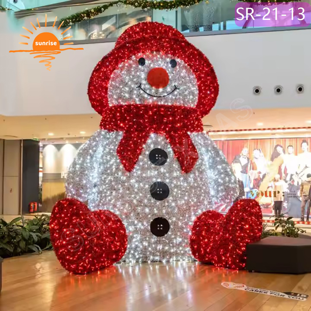 Mall park decoration props LED motif light Christmas photo op snowman design outdoor waterproof theme in Winterland Light Show