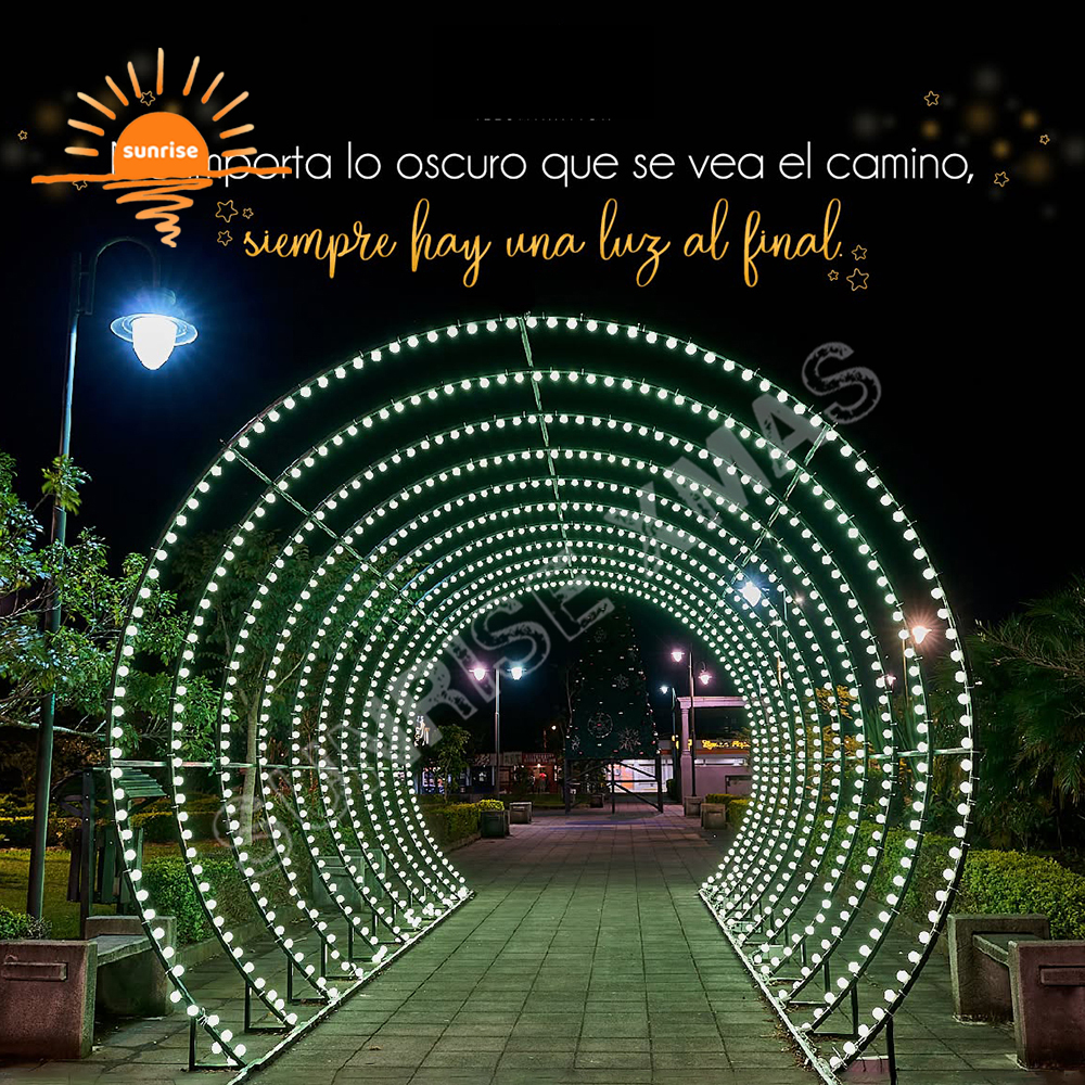 Large RGB led walk through tunnel light show christmas snowflake decoration custom outdoor street motif arch in stock