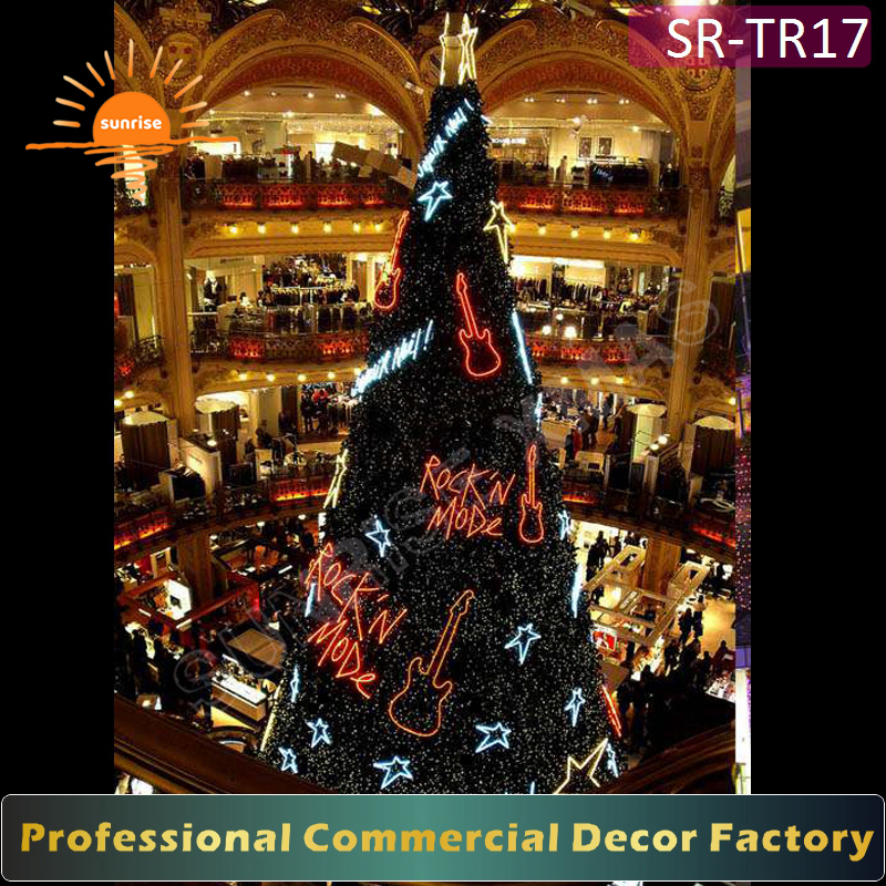 IP65 large 16-66FT Christmas with LED light Built in branches Best outdoor Artificial UV Rated New PVC material simulated tree
