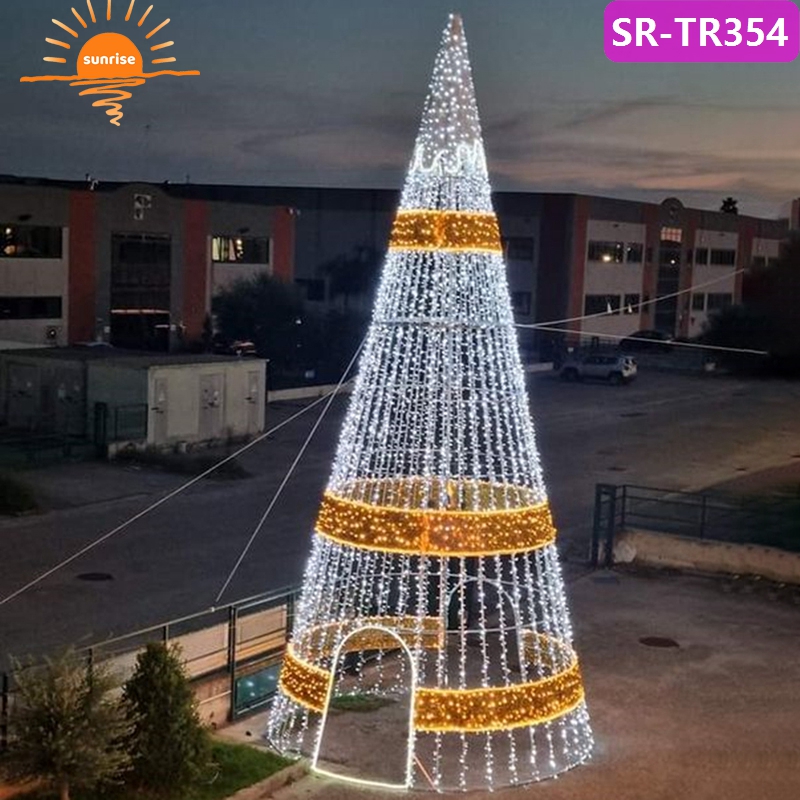 New Product 110V 220V Colorful Artificial PVC Christmas Tree for Street New Year Decoration