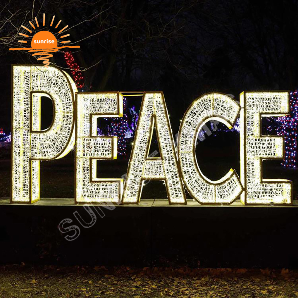 2025 Outdoor IP65 Custom Christmas Numbers for Mall Xmas Park Decorations large Commercial LED Waterproof Motif Lighted in stock