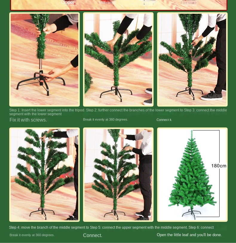 2022 Hot Artificial Small Christmas Tree with LED Light Decoration