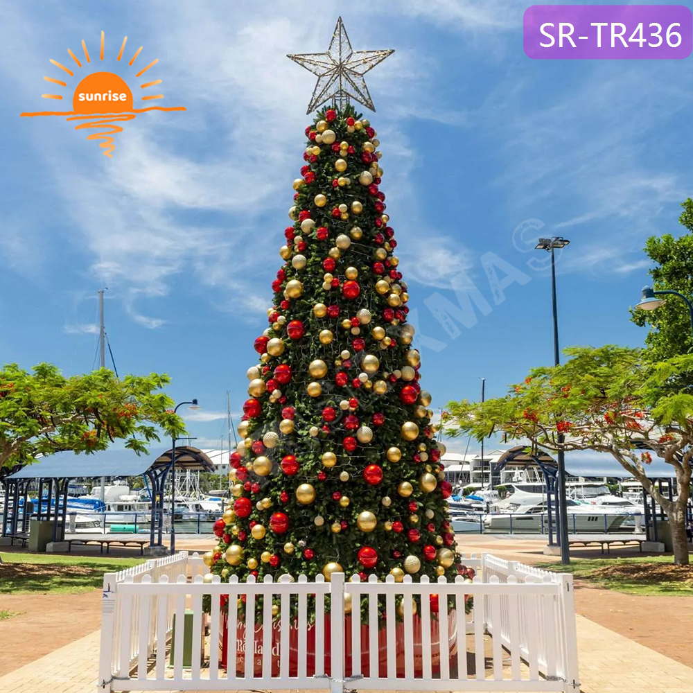 Giant Outdoor xmas street decoration LED Christmas Tree RGB Color Changing with Music Sync & Remote Control