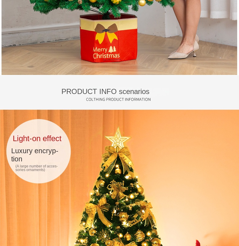 2022 Hot Artificial Small Christmas Tree with LED Light Decoration