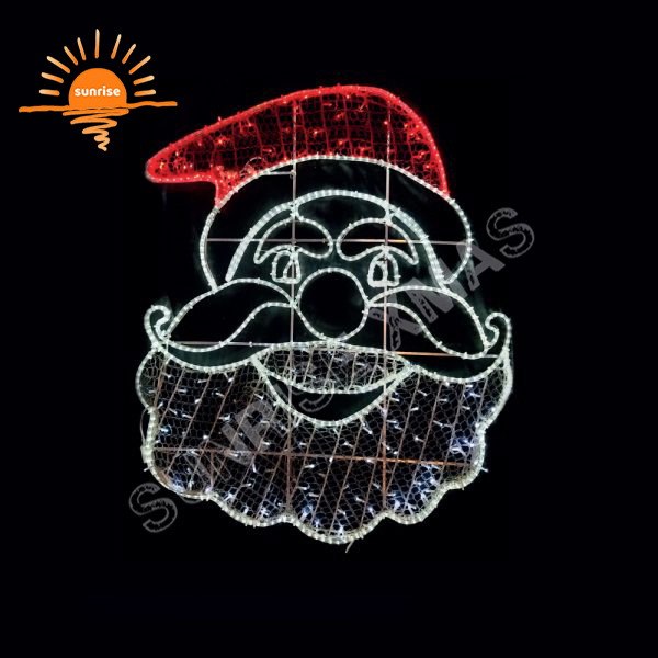 3m 5m Outdoor LED Large Lighted 2D Santa Ridding on Reindeer motif Christmas Decorations for Exterior