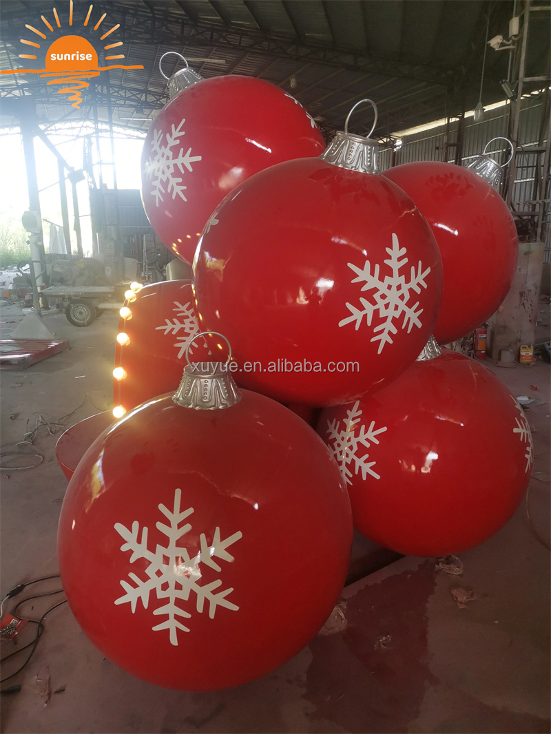 Giant Fiberglass Christmas Ornament Decorative Ball for Indoor and Outdoor Use Other Christmas Decorations