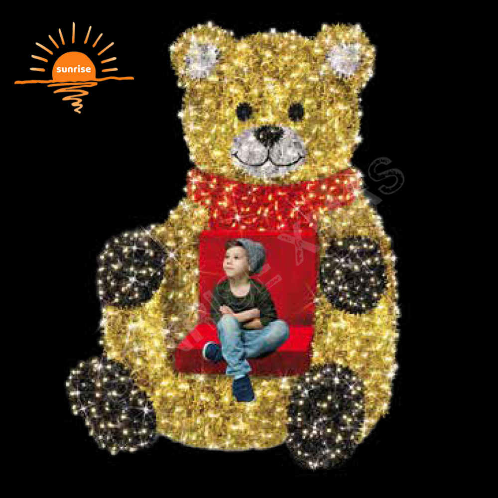 Commercial Huge Outdoor LED  Lighted Christmas Santa Claus Large Outdoor Christmas Decorations Outdoor Lighted Christmas Bear