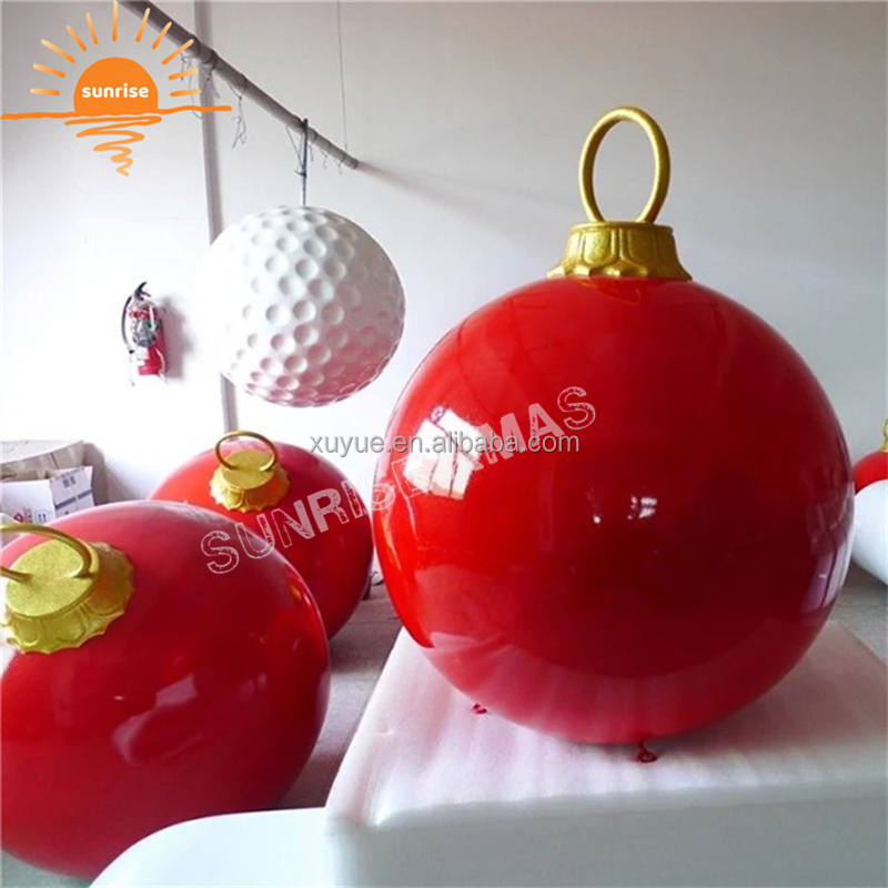 Giant Christmas Ornament Indoor and Outdoor Glass Fiber Colorful Ball Christmas Giant Ornament