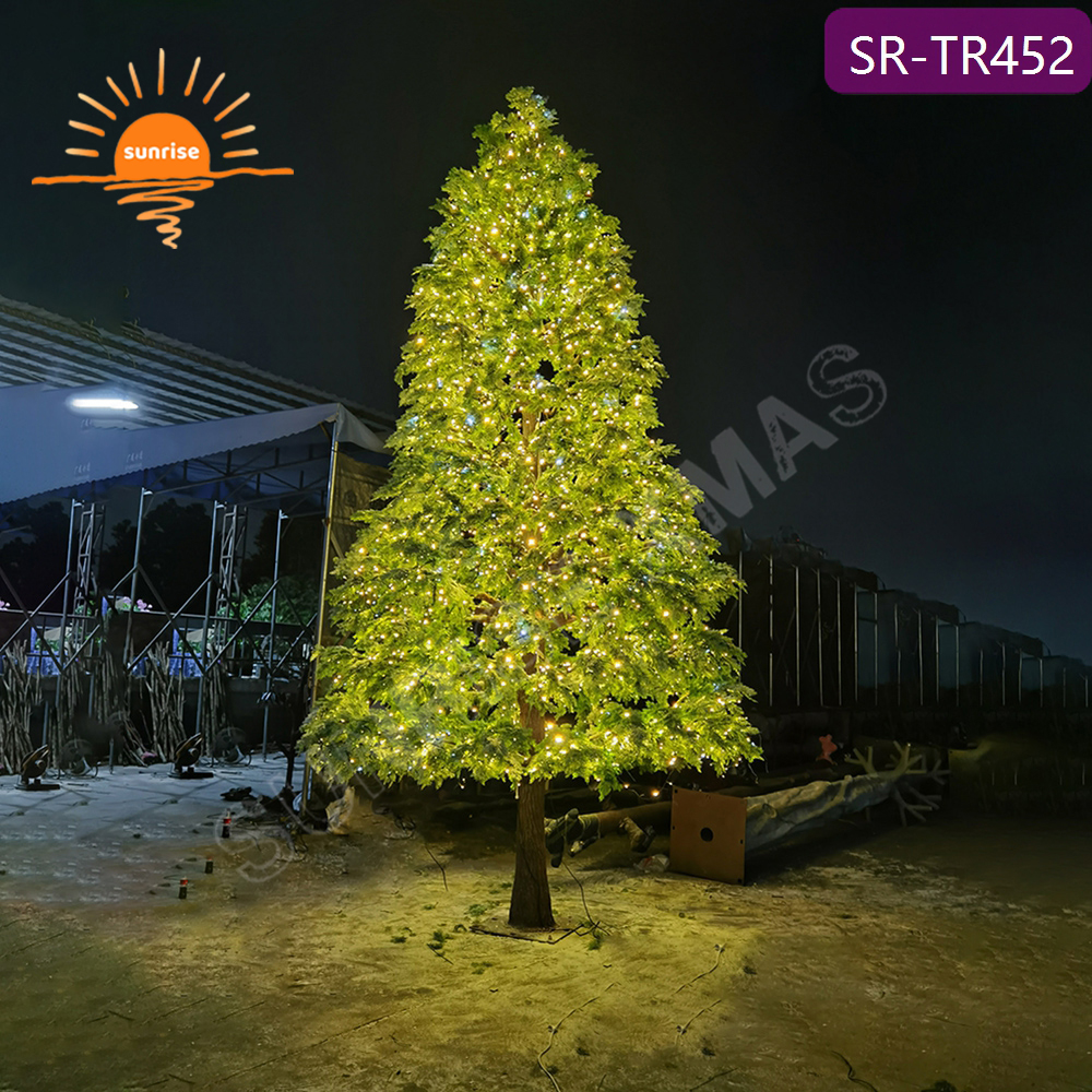 DMX RGBW Commercial Outdoor LED Lighted Giant Large Artificial simulated tree Christmas Fire-resistant material for safety Tree
