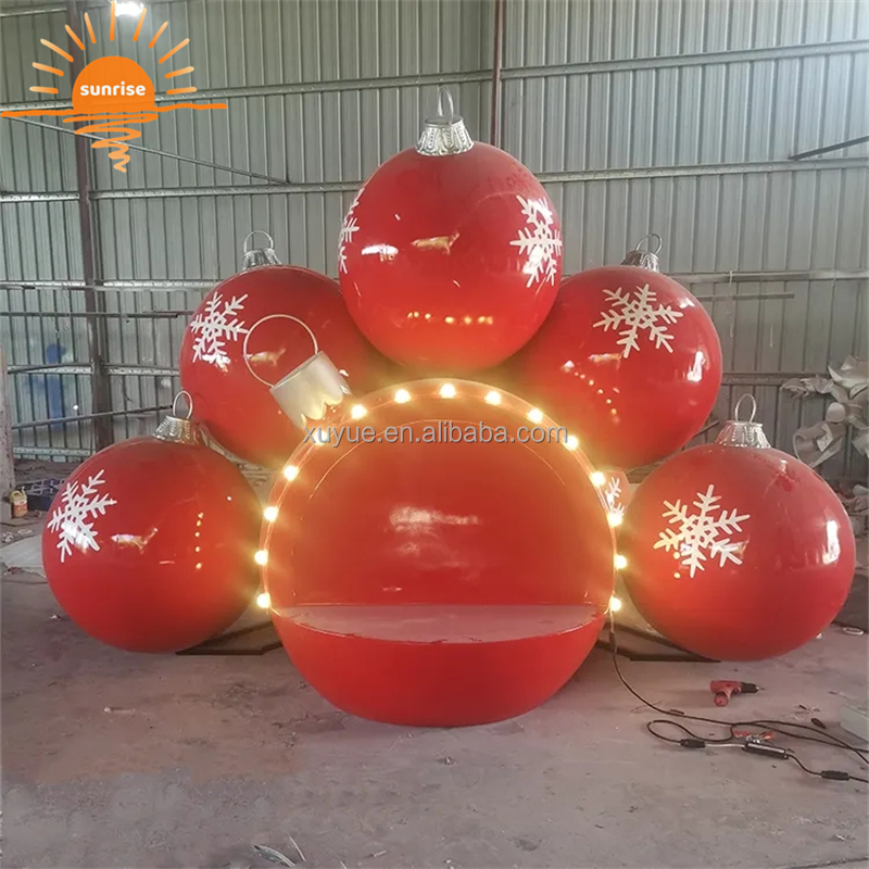 Giant Fiberglass Christmas Ornament Decorative Ball for Indoor and Outdoor Use Other Christmas Decorations