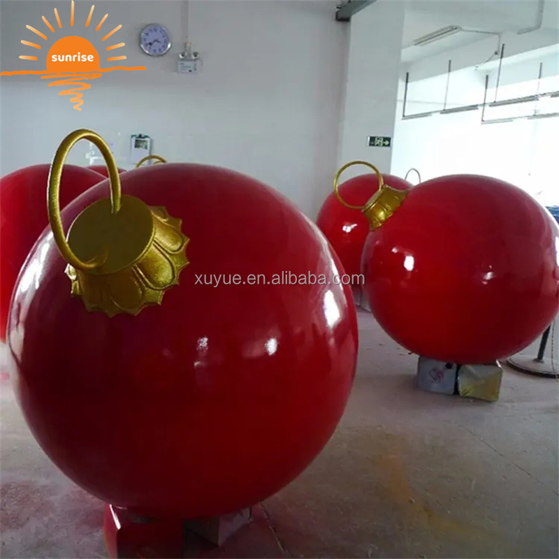 Giant Christmas Ornament Indoor and Outdoor Glass Fiber Colorful Ball Christmas Giant Ornament