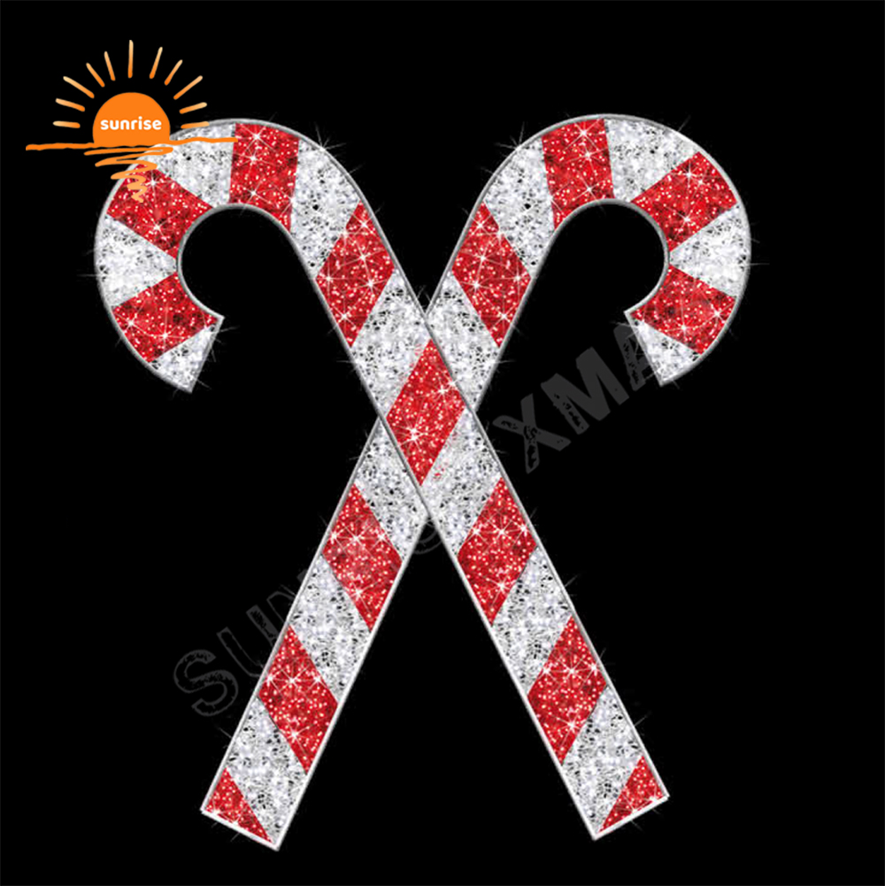 New Christmas String candy cane arch Lights Xmas Park sweets theme Decorations Giant Commercial LED Outdoor Motif Lighted show