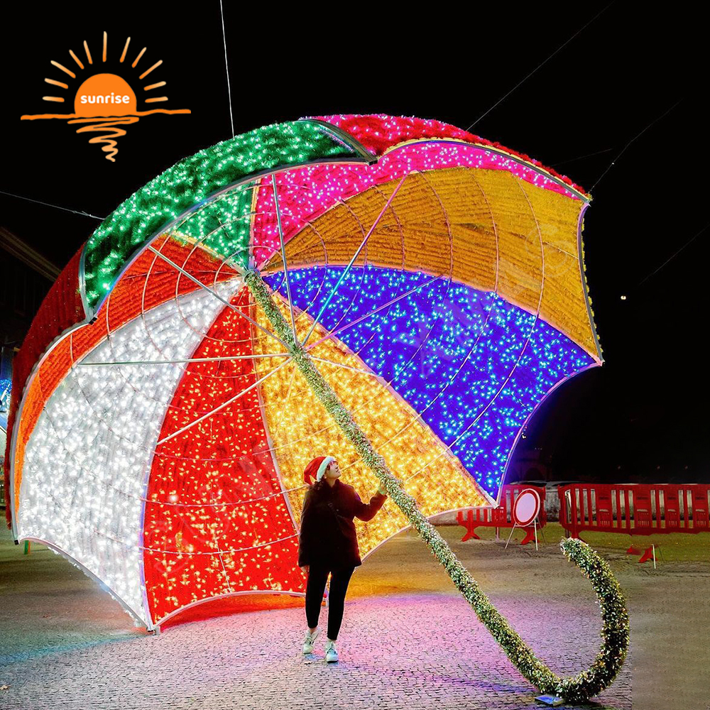 Outdoor Waterproof Park Led Building Blocks Motif Decorative Christmas Illuminated Large Rubik
