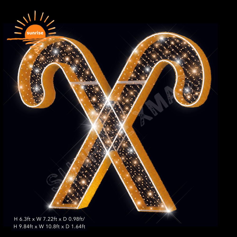 Outdoor Christmas Sweets Candy Large Decorative Walk Through White LED Lighted Gift Box Decoration Arch for Festive Displays