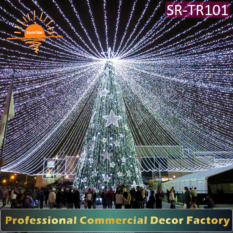Christmas Tree New Style with led Lighting and ball Decoration artificial Commercial christmas tree Both Indoor and Outdoor Use