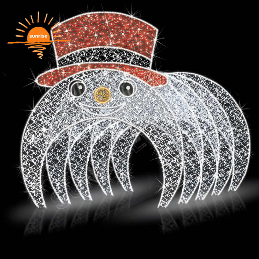 IP65 LED Holiday Christmas Theme Walk Through Tunnel Light Commercial Waterproof Huge Reindeer Santa Claus Arch Decoration Light