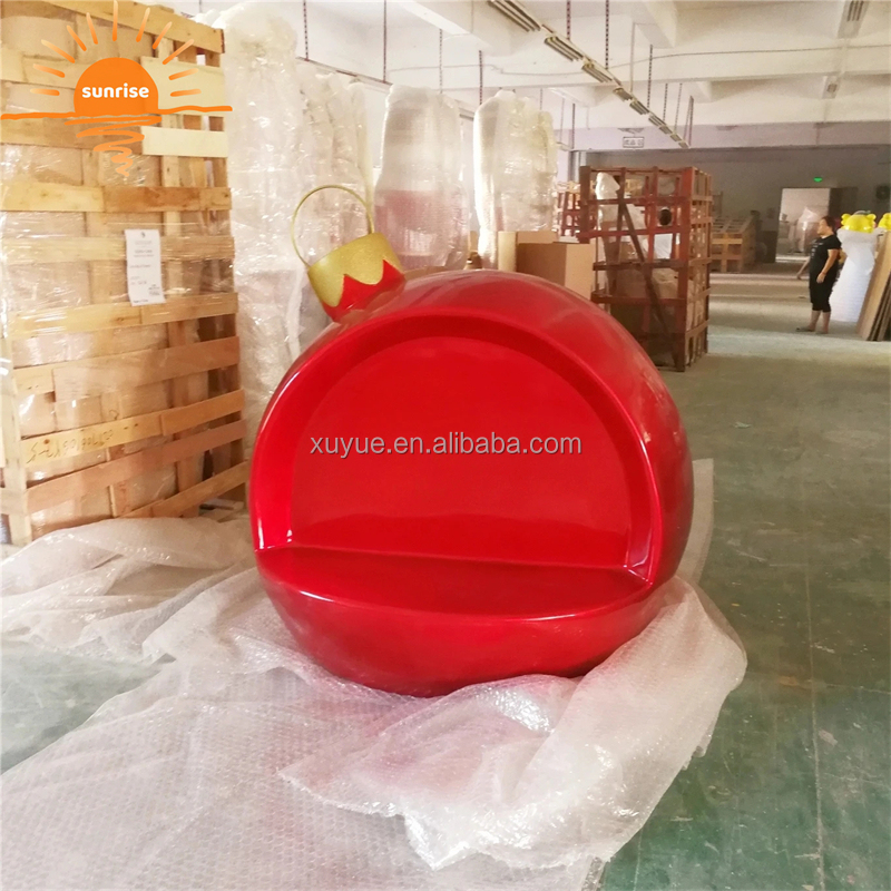 Giant Fiberglass Christmas Ornament Decorative Ball for Indoor and Outdoor Use Other Christmas Decorations
