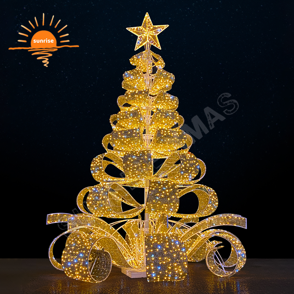 LED Light Show RGB Commercial Outdoor Xmas Tree Decoration Christmas Tree LED Artificial Birch for Festive Displays in Stock