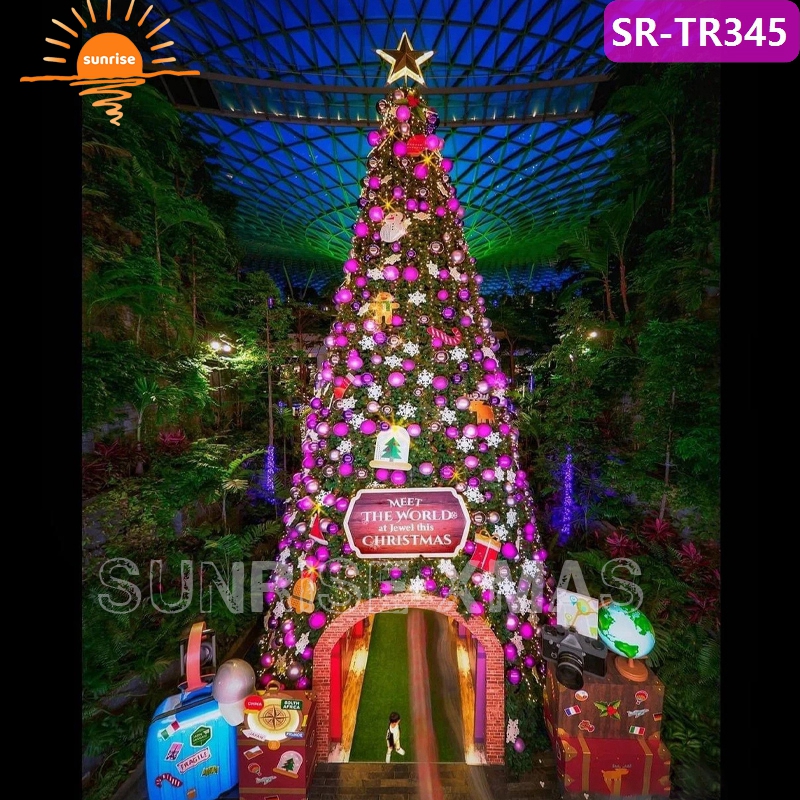 2023 Giant LED Light PVC Artificial Christmas Tree Commercial Giant 16ft  20ft 30ft 40ft  Luxurious Big Large Christ