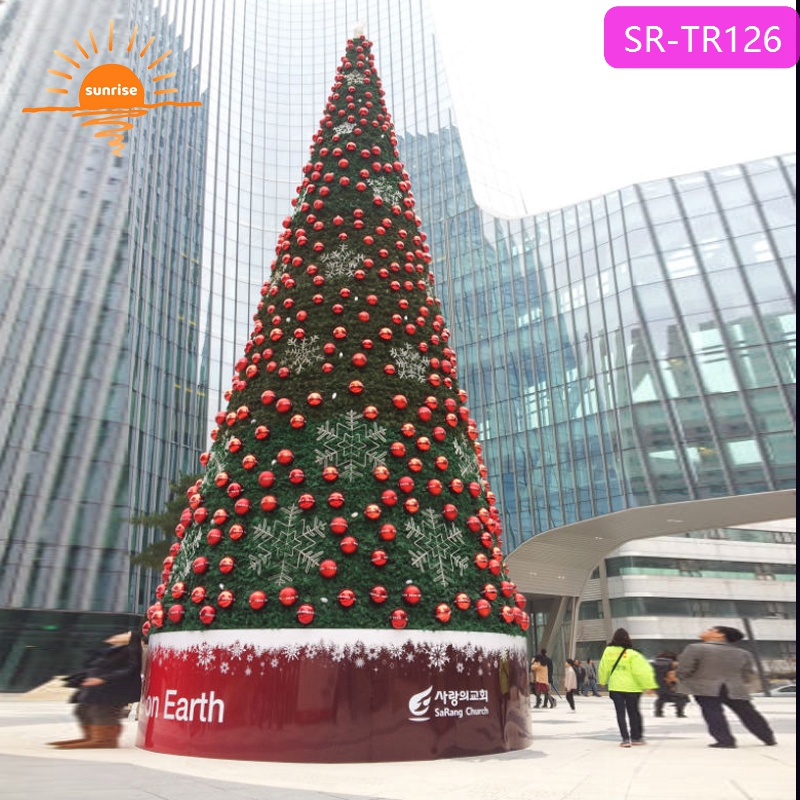 New Year's Large-scale Artificial LED Christmas Tree Is a Programmable Outdoor Steel Frame Christmas Tree for Holiday Parties