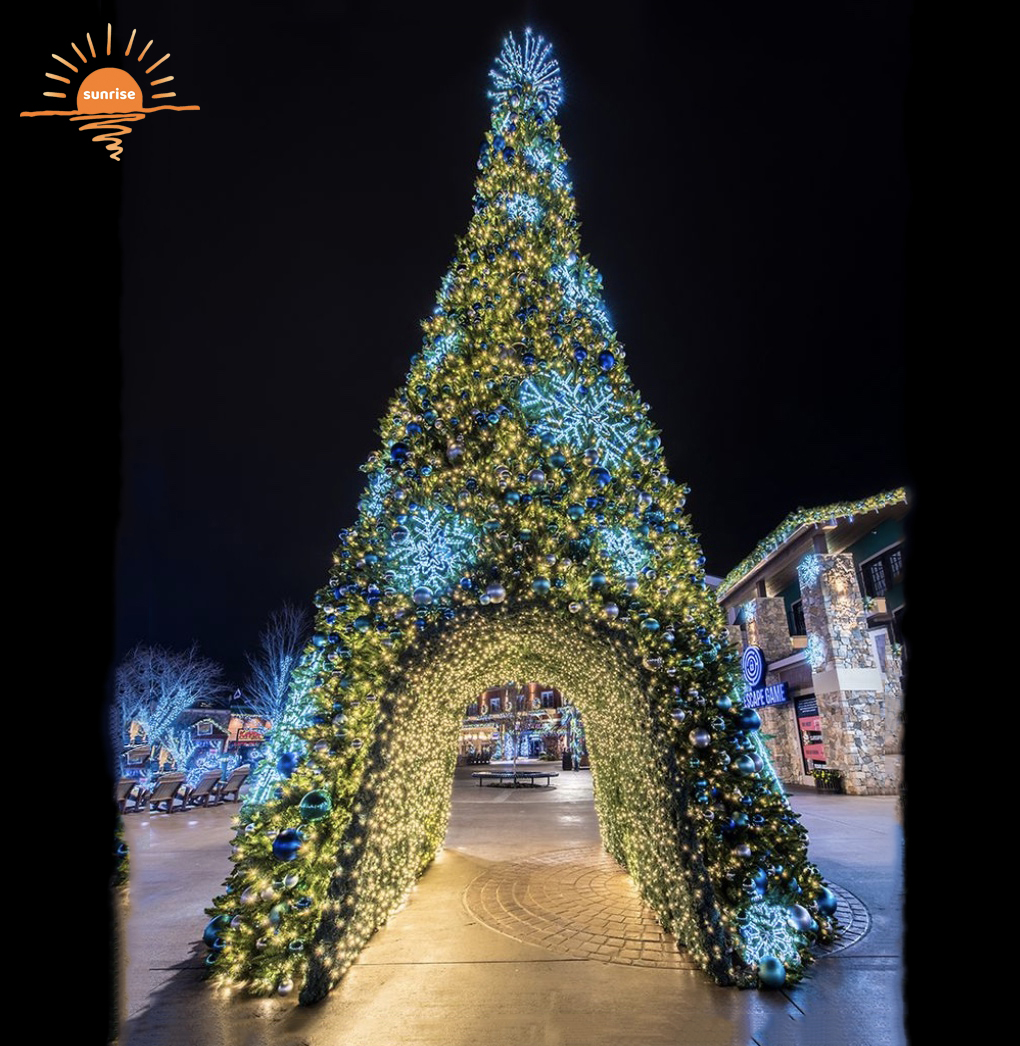 Outdoor Giant Decorations Metal Outdoor Lighted Giant LED Christmas Tree Music Programmable Artificial PVC Christmas Tree