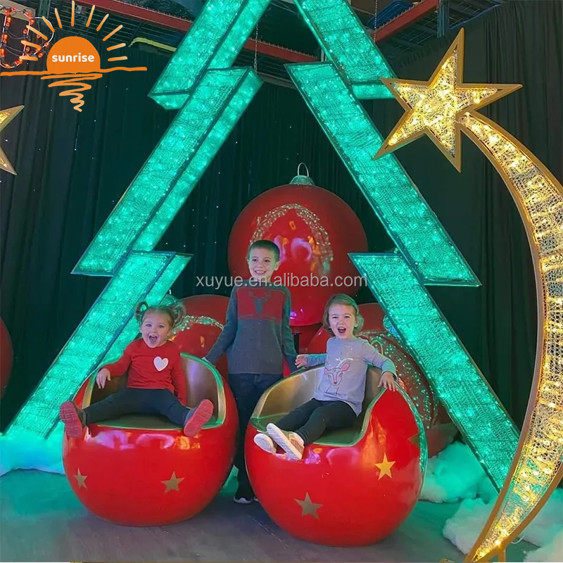 Commercial Christmas Decorations Diameter 80cm Fiberglass Ball Chair Christmas Decoration