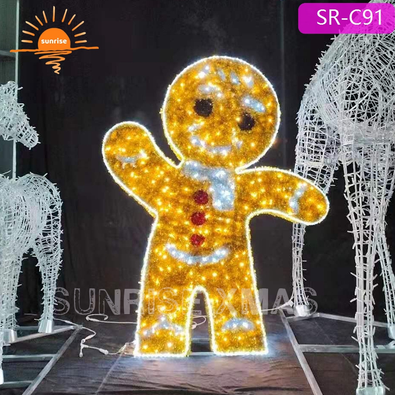 New Style 40cm 60cm 80cm Metal Christmas Gift Box for Shopping Center Decoration Indoor and Outdoor