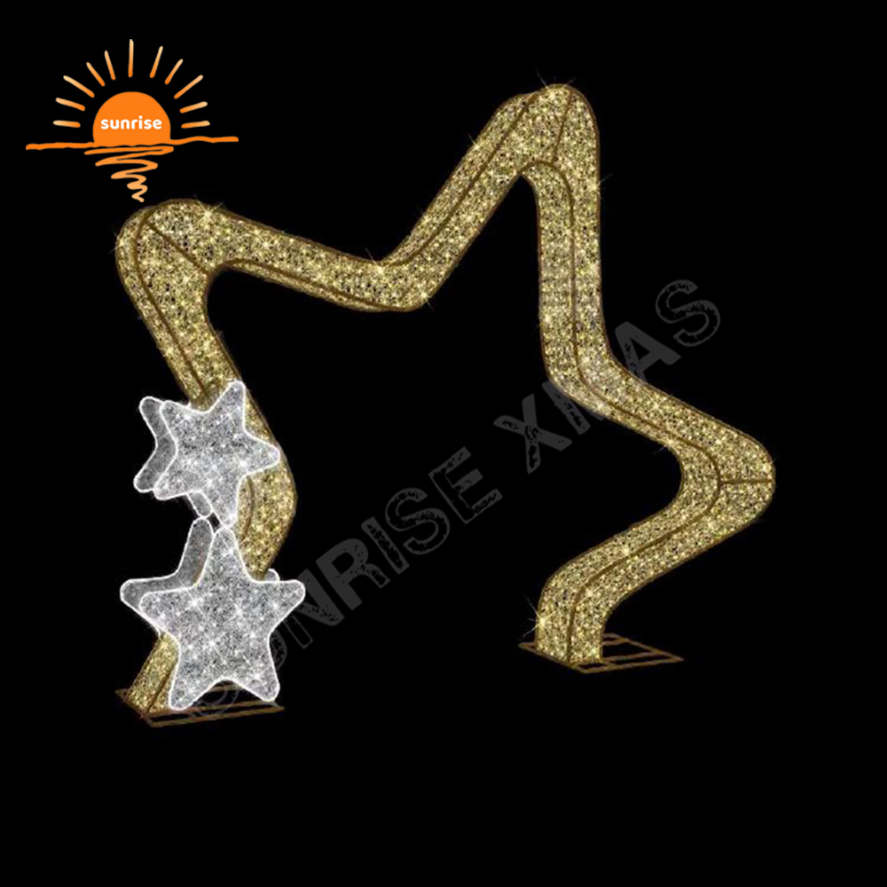 Christmas Star Decoration Supplies Arch Led Light Large Ramadan Moon Chair Decoration Walk Through Tunnel Waterproof Lights